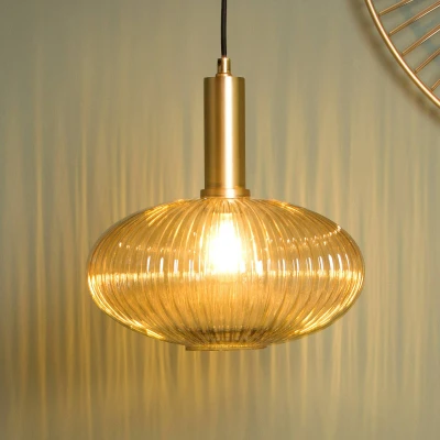 Abbildung von Lucide MALOTO Pendelleuchten Ø 30 cm 1xE27 Amber
