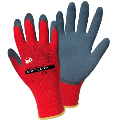 Abbildung von L+D 14910 10 Schutzhandschuh orange, dunkelblau Elastan