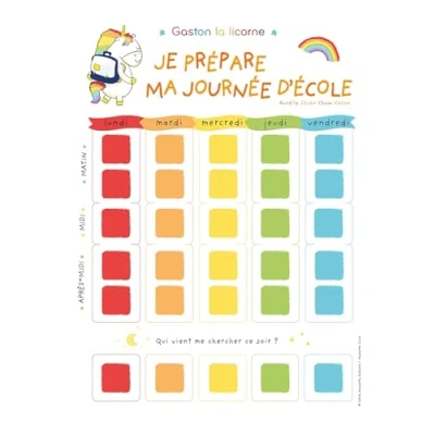 Abbildung von Semainier Gaston la licorne Je prépare ma journée d&#039;école