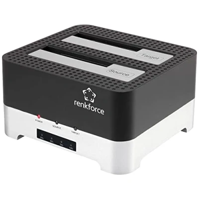 Abbildung von Renkforce Festplatten Dockingstation USB 3 SATA mit, mit Clone Funktion