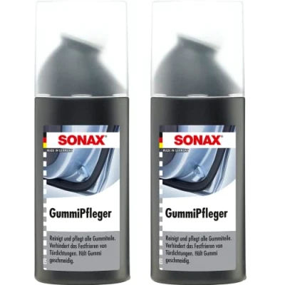 Abbildung von SONAX PRAKTISCHES Set! 2 x 100 ml GUMMIPFLEGER Reifenpfleger Fussmattenpflege UNIVERSAL