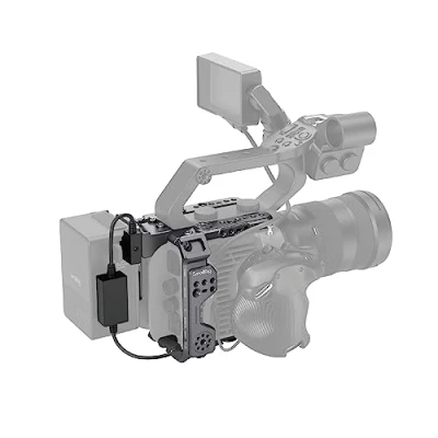 Abbildung von SMALLRIG FX6 Camera Cage Kit für Sony FX6, kompakter Käfig mit V Mount Akkuplatte Stative/Handheld/Schulteraufnahmen 4124