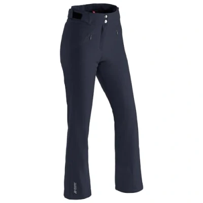 Abbildung von Maier Sports Allissia Slim, Enganliegende Damen Skihose, Wasserdichte Schneehose, Stretchmaterial und verstellbarer Bund, PFC frei, mTHERM Wattierung &amp; mTEX Wetterschutz, Blau, Gr. 38 (W29/L31)