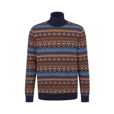 Abbildung von bugatti Rollkragen Strickpullover, Herren, Größe: Medium, Braun
