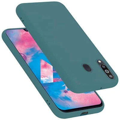 Abbildung von Cadorabo Hülle kompatibel mit Samsung Galaxy M30 / A40s Silikon Handyhülle für Case aus flüssigem stoßfeste dünne TPU Schutzhülle Liquid GRÜN