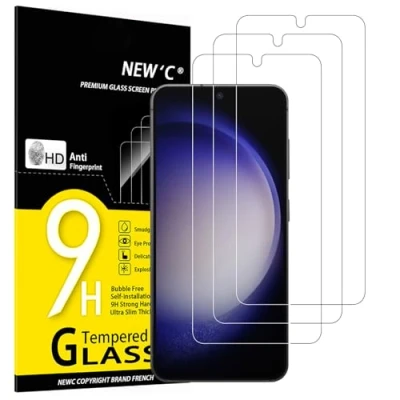 Abbildung von NEW&#039;C 3 Stück, Panzer Schutz Glas für Samsung Galaxy S23, Frei von Kratzern, 9H Härte, HD Displayschutzfolie, 0.26mm Ultra klar, Ultrabeständig