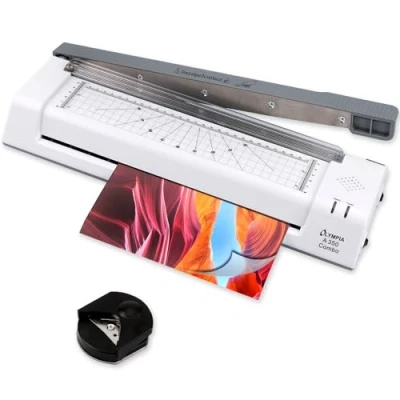 Abbildung von Olympia A 350 Combo 3 in 1 Laminiergerät Heiß und Kaltlaminieren Kombi Laminier Schneidegerät Keine Blasenbildung A4 Laminator Modernes kompaktes Design