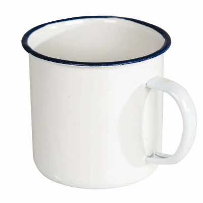 Abbildung von Bo Camp Becher Emaille Kaffeebecher Kaffee Tasse, Camping Outdoor Geschirr 400 ml