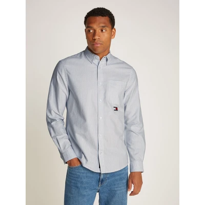 Abbildung von Tommy Jeans Stripe Shirt Hemd, Herren, Größe: Large, Colorado blue