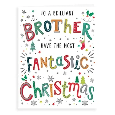 Abbildung von Regal Publishing C85504 Weihnachtskarte für Bruder, 20,3 x 15,2 cm