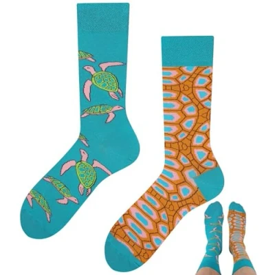 Abbildung von TODO Colours Lustige Schildkröten Socken Herren Ozean motiv Lustig (43 46, Ocean Turtle)