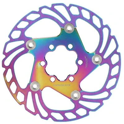 Abbildung von V GEBY Mountainbike Bremsscheibe, Bunt 6 Nägel Scheibenbremse Rotor 140/160 /180/203 mm Fahrrad Bremsscheibe Ersatz (140mm)
