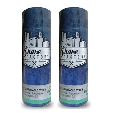 Abbildung von The Shave Factory® Halskrause 500 Stück Neckpaper Neck Stripes Barber Shop Premium Klassische für eine perfekte Friseur (2 Packungen)