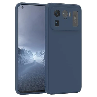 Abbildung von EAZY Case Silikonhülle für Xiaomi Mi 11 Ultra Hülle Silikon Blau weich stoßfeste Handyhülle Schutzhülle mit Kameraschutz Dünn Premium Schutz Cover TPU Phone Bumper in Dunkelblau