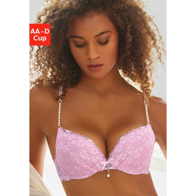 Abbildung von Lascana BRA Bügel BH, Damen, Größe: 70AA, Rose/cream