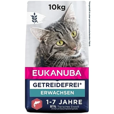 Abbildung von Eukanuba Euk Cat Adult Grainfree Salmon 10 kg