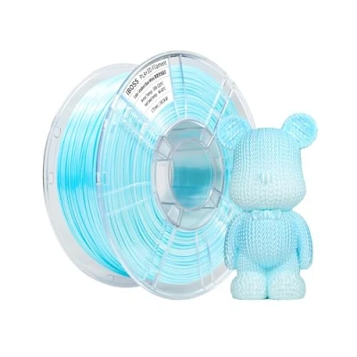 Abbildung von iBOSS Seide Gradient PLA Plus (PLA+) 3D Drucker Filament 1,75 + / 0,02 mm, 1 kg Spule (2,2lbs) Zweifarbiges Pro Filament, Passend für die meisten FDM (Farbverlauf Blau Weiß)