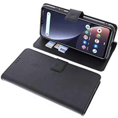 Abbildung von foto kontor Tasche kompatibel mit Cubot Note 30 Schutzhülle schwarz Book Style Case Handy Schutz Hülle Buch Wallet Handyhülle Cover Klapphülle Ständer Handytasche