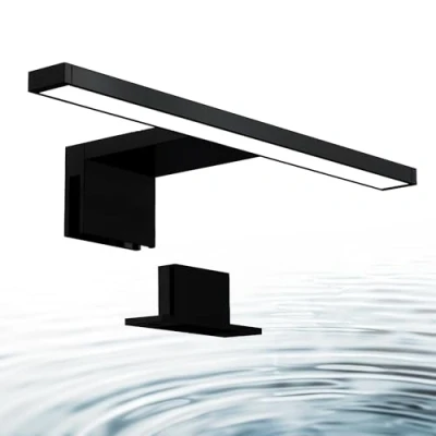 Abbildung von B.K.Licht Wandleuchte Badleuchte LED Spiegelleuchte Badezimmer IP44 230V chrom BKL1112_13, fest integriert, 3000K Warmweiß, 4000K Schminklicht 8W 780lm Beleuchtung Spiegelschrank Flur