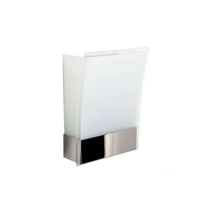 Abbildung von Lindby Wandleuchte Malthe, Höhe 27 cm, chrom, Glas, Metall