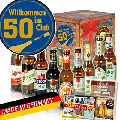 Abbildung von Wilkommen im Club 50 ++ Geschenke Geburtstag DDR Bier Set