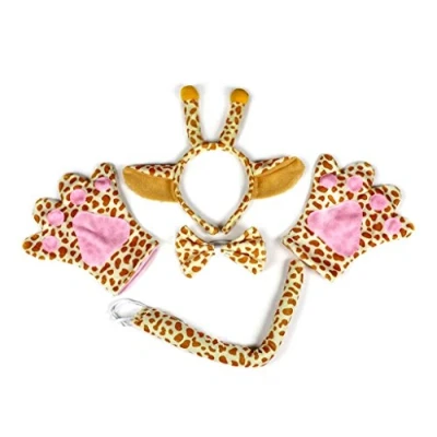 Abbildung von Petitebelle Stirnband Bowtie Schwanz Handschuhe 4pc Kostüm Einheitsgröße Braun Giraffe
