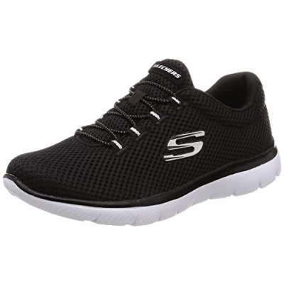 Abbildung von Skechers Damen Summits Lite Sneaker, Black Mesh White Trim, 37.5 EU