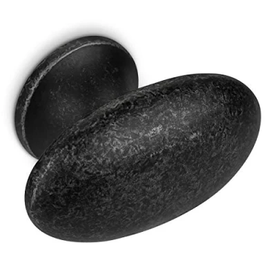 Abbildung von SO TECH® Möbelknopf Möbelknauf MARCUS BA 16 mm schwarz antik vintage, Küchenknopf Knopf Knauf incl. Schraube