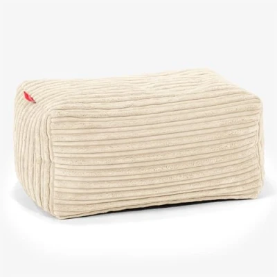 Abbildung von Lounge Pug, Fußhocker Pouf, Cord Creme