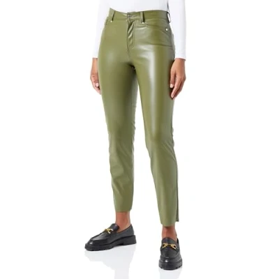 Abbildung von ONLY Damen Onlemily Hw St Ank Faux Leather Pnt Noos Hose, Winter Moss, XL / 32L