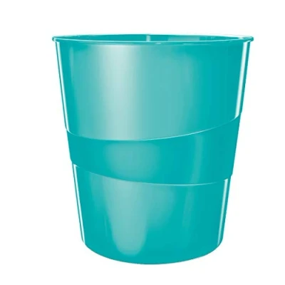 Abbildung von Leitz Papierkorb, 6er Pack, 15 Liter, Kunststoff, Eisblau, WOW, 52781051