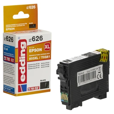 Abbildung von edding Druckerpatrone EDD 626 schwarz kompatibel zu EPSON 603XL Bk