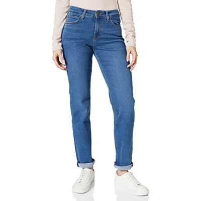 Abbildung von Lee Jeans Straight Leg, Damen, Größe: 27x31, Blau denim