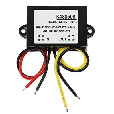 Abbildung von Spannungsregler, 12V / 24V 36V 48V bis 5V 8A Wasser Dichter DC Abwärtswandler, Spannungsstabilisator Modul