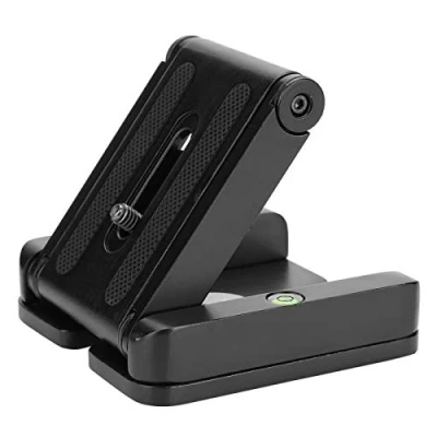 Abbildung von Universal Flex Tilt Head Z Halterung Schwarz Folding Schnellwechselplatte Ständerhalterung für Stativkamera Kompatibel mit DSLR Kamera