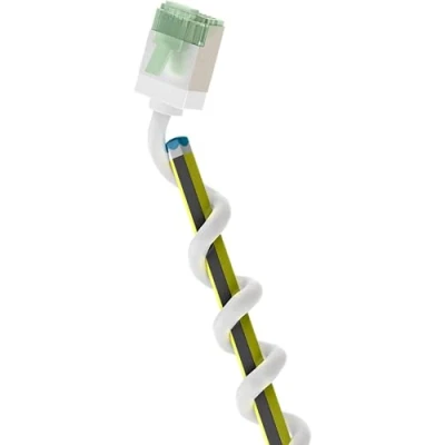 Abbildung von goobay 74358 CAT 8.1 Patchkabel slim/Ultraflexibles RJ45 Netzwerkkabel U/FTP CU, OFC/Dünnes Ethernet LAN Kabel mit kurzen Steckern / 40 Gbit/s, 2000 MHz LSZH, Knickschutz/weiß 0,25m