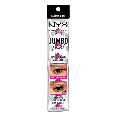 Abbildung von Nyx Professional Makeup 2IN1 Liner &amp; LASH Adhesive Eyeliner, Damen, Größe: One Size, Baddest black
