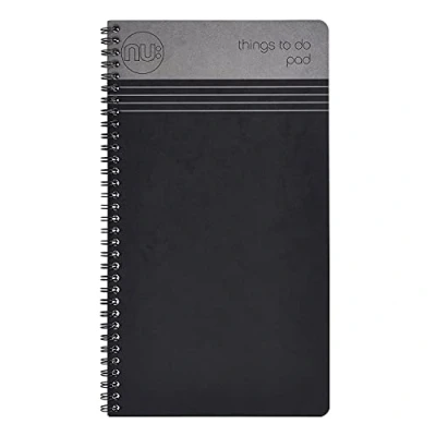Abbildung von NU Notizbücher Craze Cloud Range Things to Do Pad Notizbuch mit Spiralbindung Schreibwaren linierter Notizblock Schwarz 110 Seiten, NU003517 FSC BK, 157 x 282 cm