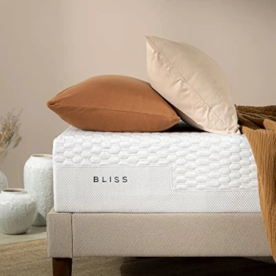 Abbildung von ZINUS Bliss Memory Schaum Matratze Anpassungsfähige 7 Zonen 100 x 200 cm Höhe 25 H3 H4 Mittelfest Rollmatratze OEKO TEX