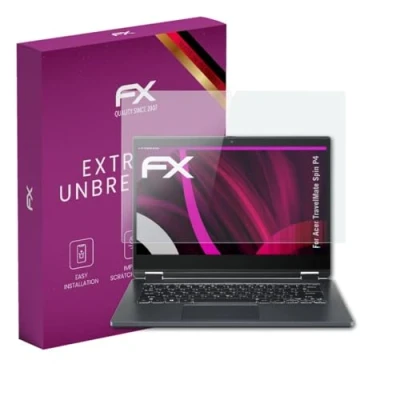 Abbildung von atFoliX Glasfolie kompatibel mit Acer TravelMate Spin P4 Panzerfolie, 9H Hybrid Glass FX Schutzpanzer Folie