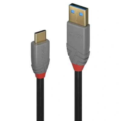 Abbildung von LINDY 36911 1m USB 3.1 Typ C an A Kabel, 5A PD, Anthra Line