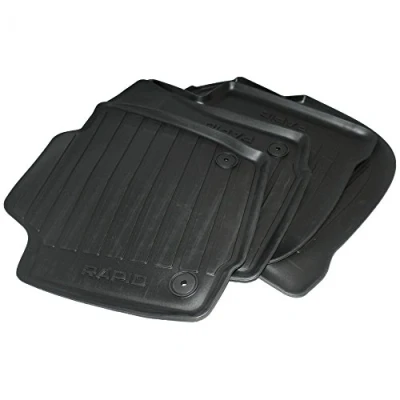Abbildung von Skoda 5JB061550 Gummi Fußmatten 4x Gummimatten schwarz Original Allwettermatten Premium