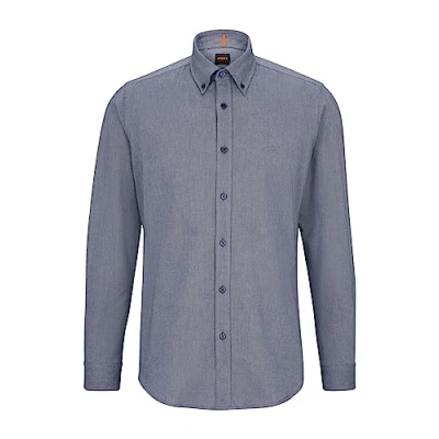 Abbildung von BOSS Rickert Hemd, Herren, Größe: Large, Navy