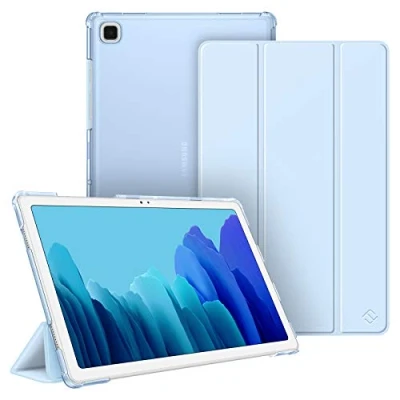 Abbildung von Fintie Hülle für Samsung Galaxy Tab A7 10.4 2022/2020, Ultradünn Schutzhülle mit transparenter Rückseite und Auto Schlaf/Wach Funktion, Himmelblau