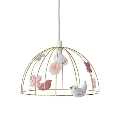 Abbildung von VERTBAUDET Kinder Lampenschirm &quot;Voliere&quot; gold ONE SIZE