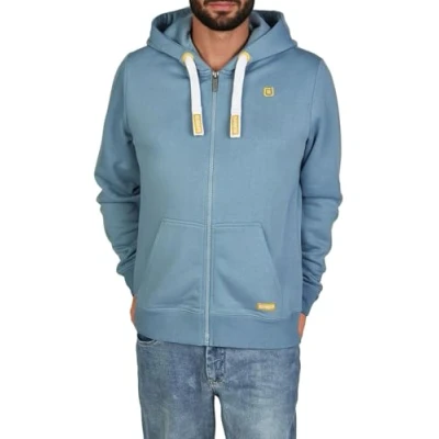 Abbildung von riverso Sweatjacke Herren mit Kapuze Reißverschluss Regular Fit RIVNoah Kapuzenjacke Blau L, Größe:L, Farbe:Morning Fog Blue