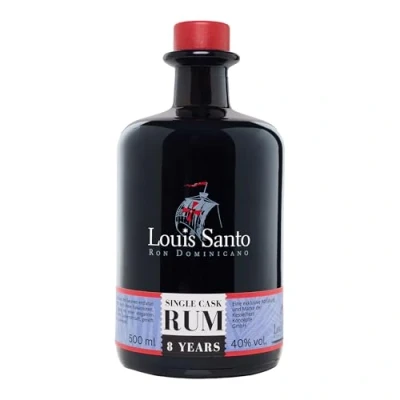 Abbildung von Louis Santo Premium Single Cask Rum 8 Jahre (40% Vol.) Cognac Finish Aus Zuckerrohrsaft Ohne künstl. Aromen