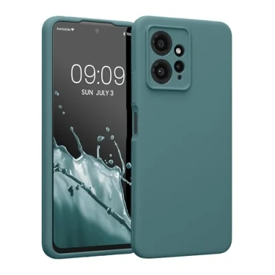 Abbildung von kwmobile Handyhülle kompatibel mit Xiaomi Redmi Note 12 (4G) Hülle gummierte Handy Case aus Silikon in Arctic Night