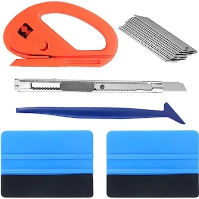 Abbildung von Canopus Auto Folierung Set Mini Rakel, 15 Teiliges Folierungs Werkzeug Set, Car Wrapping Werkzeug, Vinyl Wrap Tool Kit, Autofolierung zum Anbringen von Glasaufkleber, Aufkleber und Folie