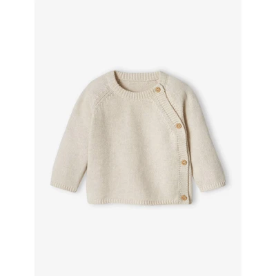 Abbildung von Vertbaudet Strickjacke für Kinder, Größe: 68, Beige meliert